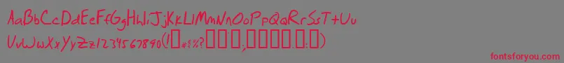 Briasrg Font – Red Fonts on Gray Background