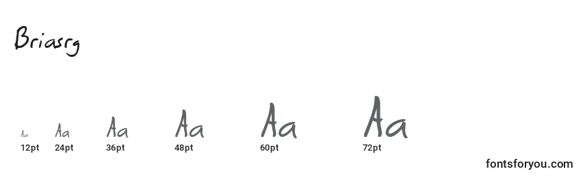 Briasrg Font Sizes