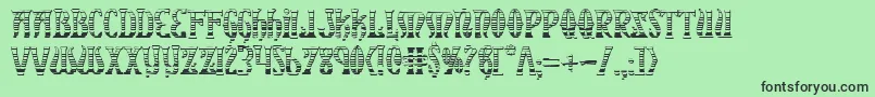 XiphosGradientCastle Font – Black Fonts on Green Background