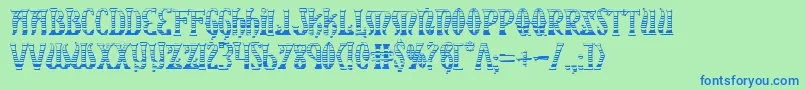 XiphosGradientCastle Font – Blue Fonts on Green Background