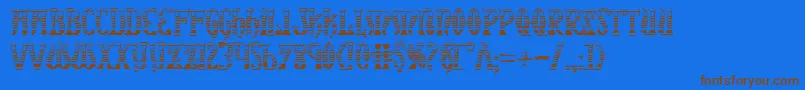 XiphosGradientCastle Font – Brown Fonts on Blue Background