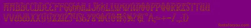 XiphosGradientCastle-Schriftart – Braune Schriften auf violettem Hintergrund