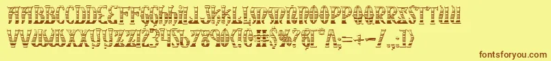 XiphosGradientCastle Font – Brown Fonts on Yellow Background