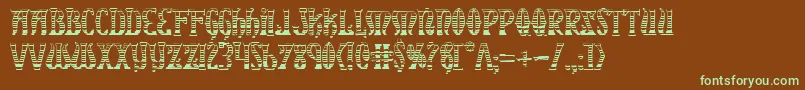 XiphosGradientCastle Font – Green Fonts on Brown Background