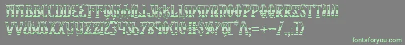 XiphosGradientCastle-Schriftart – Grüne Schriften auf grauem Hintergrund
