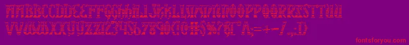 XiphosGradientCastle-Schriftart – Rote Schriften auf violettem Hintergrund