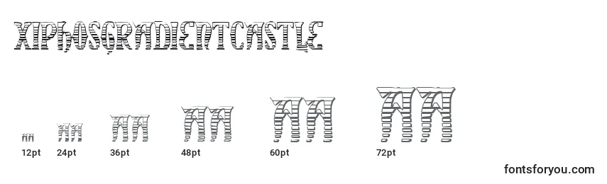 XiphosGradientCastle Font Sizes