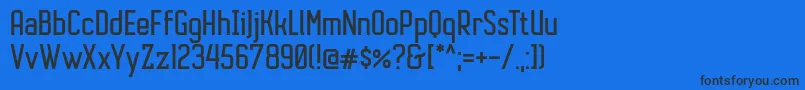 AutobusBold Font – Black Fonts on Blue Background