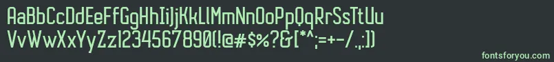 Шрифт AutobusBold – зелёные шрифты на чёрном фоне
