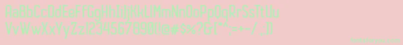 AutobusBold Font – Green Fonts on Pink Background