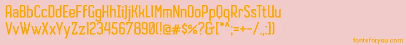 AutobusBold Font – Orange Fonts on Pink Background