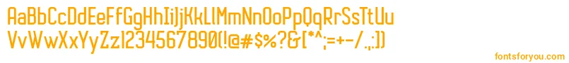 AutobusBold Font – Orange Fonts on White Background