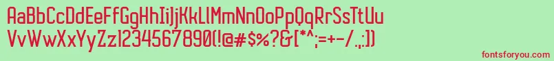 AutobusBold Font – Red Fonts on Green Background