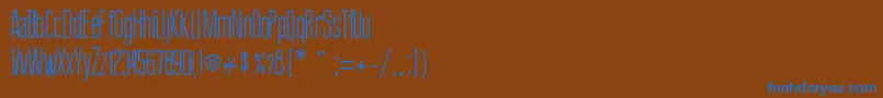 ThinDesign Font – Blue Fonts on Brown Background