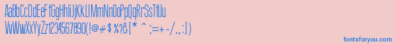 ThinDesign Font – Blue Fonts on Pink Background