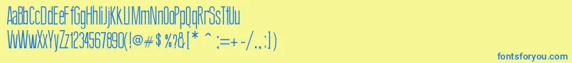 ThinDesign Font – Blue Fonts on Yellow Background