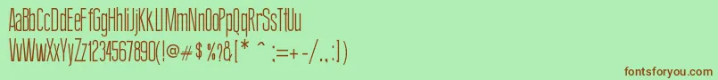 ThinDesign Font – Brown Fonts on Green Background
