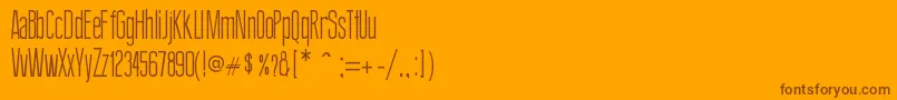 ThinDesign Font – Brown Fonts on Orange Background