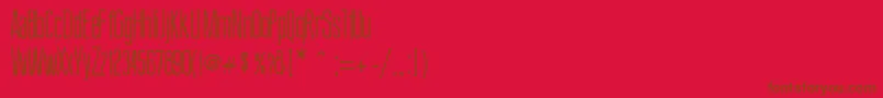 ThinDesign Font – Brown Fonts on Red Background