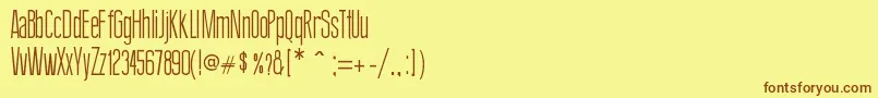 ThinDesign Font – Brown Fonts on Yellow Background