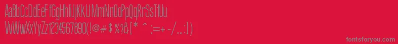 フォントThinDesign – 赤い背景に灰色の文字