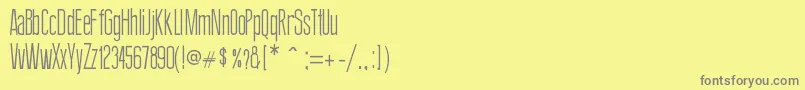 ThinDesign Font – Gray Fonts on Yellow Background