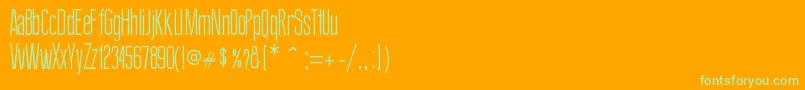 ThinDesign Font – Green Fonts on Orange Background