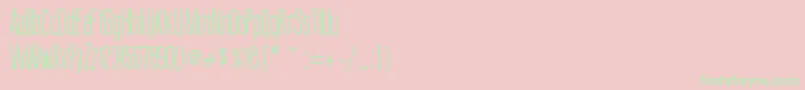 ThinDesign Font – Green Fonts on Pink Background