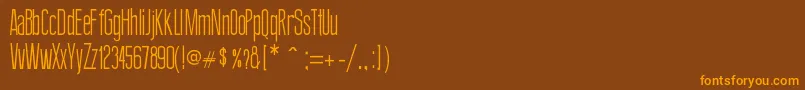 ThinDesign Font – Orange Fonts on Brown Background