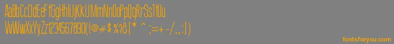 ThinDesign Font – Orange Fonts on Gray Background