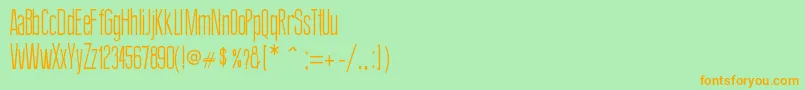 ThinDesign Font – Orange Fonts on Green Background