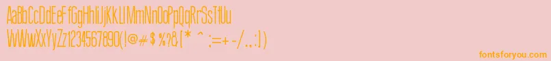 ThinDesign Font – Orange Fonts on Pink Background