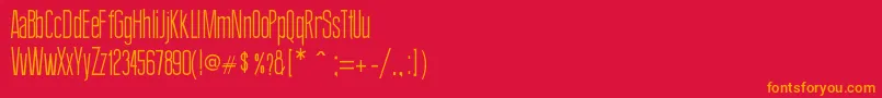 ThinDesign Font – Orange Fonts on Red Background