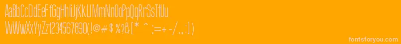 ThinDesign Font – Pink Fonts on Orange Background