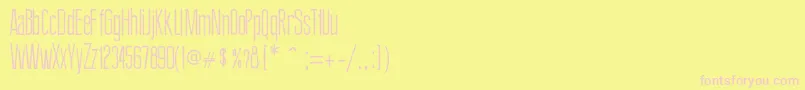 ThinDesign Font – Pink Fonts on Yellow Background