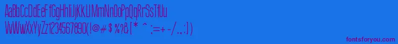 ThinDesign Font – Purple Fonts on Blue Background