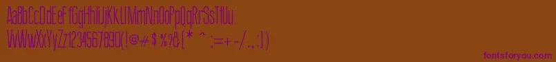 ThinDesign Font – Purple Fonts on Brown Background