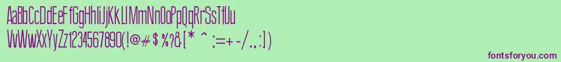 ThinDesign Font – Purple Fonts on Green Background