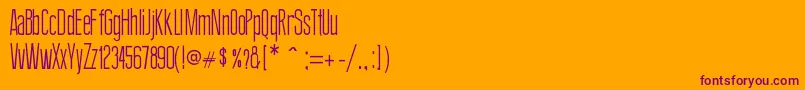 ThinDesign Font – Purple Fonts on Orange Background