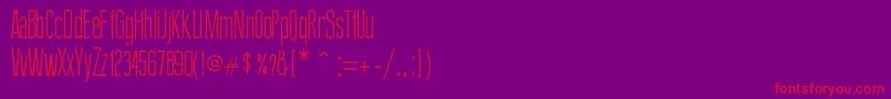 ThinDesign Font – Red Fonts on Purple Background