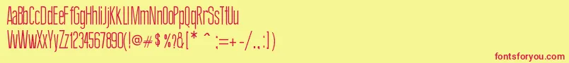 ThinDesign Font – Red Fonts on Yellow Background