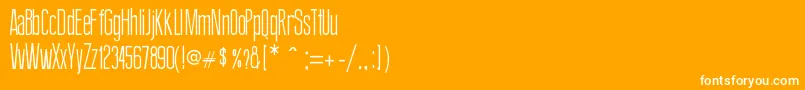 fuente ThinDesign – Fuentes Blancas Sobre Fondo Naranja