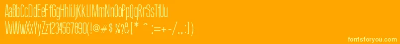 ThinDesign Font – Yellow Fonts on Orange Background