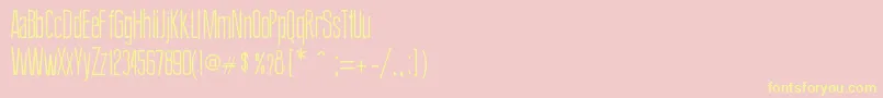 ThinDesign Font – Yellow Fonts on Pink Background