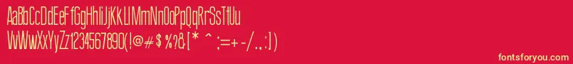 フォントThinDesign – 黄色の文字、赤い背景