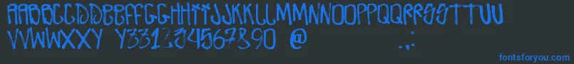 ZdarxHardcore Font – Blue Fonts on Black Background