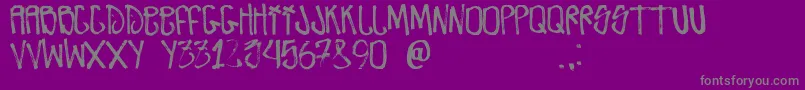 ZdarxHardcore-fontti – harmaat kirjasimet violetilla taustalla
