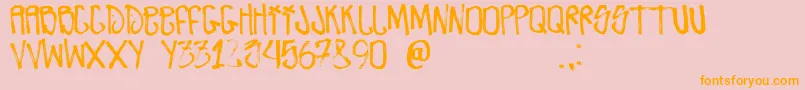 ZdarxHardcore Font – Orange Fonts on Pink Background
