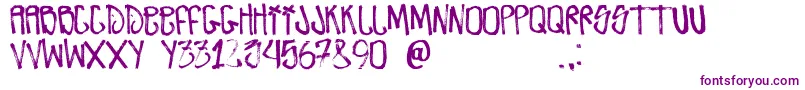 ZdarxHardcore Font – Purple Fonts on White Background