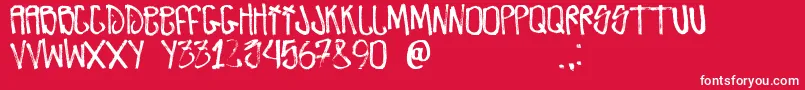 ZdarxHardcore Font – White Fonts on Red Background
